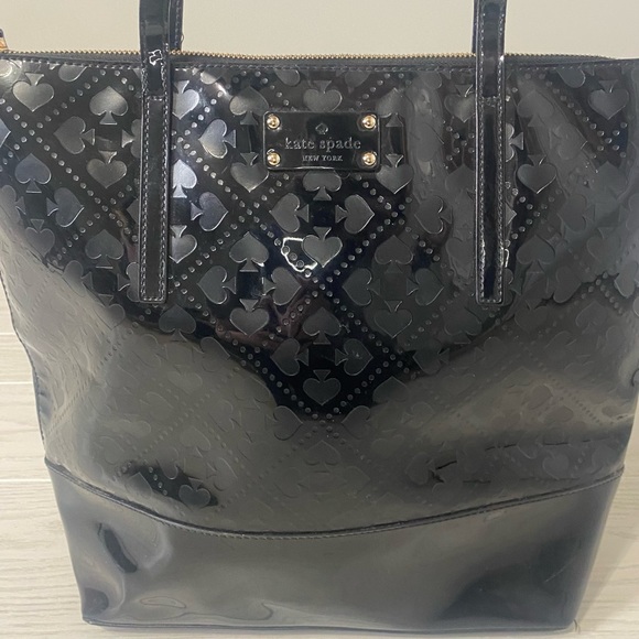 kate spade Bags Kate Spade Black Patent Leather Shoulder Tote Bag